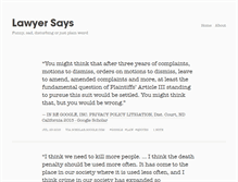 Tablet Screenshot of lawyersays.tumblr.com