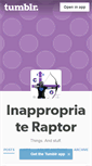 Mobile Screenshot of inappropriateraptor.tumblr.com