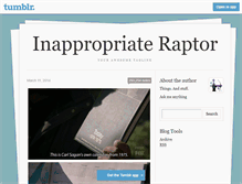 Tablet Screenshot of inappropriateraptor.tumblr.com