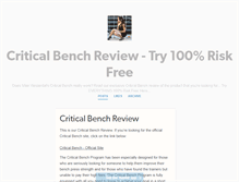 Tablet Screenshot of criticalbenchy.tumblr.com