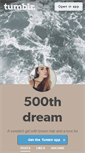 Mobile Screenshot of 500thdream.tumblr.com