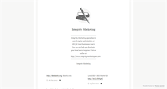 Desktop Screenshot of integritymarketingseo.tumblr.com