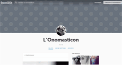 Desktop Screenshot of lonomasticon.tumblr.com