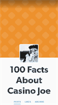 Mobile Screenshot of 100factsaboutcasinojoe.tumblr.com