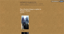 Desktop Screenshot of ahmedkarouni.tumblr.com