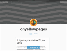 Tablet Screenshot of onyellowpages.tumblr.com