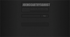 Desktop Screenshot of joemccarthysghost.tumblr.com
