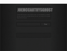 Tablet Screenshot of joemccarthysghost.tumblr.com