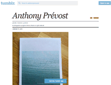 Tablet Screenshot of anthonyprevost.tumblr.com