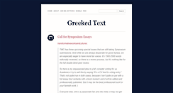 Desktop Screenshot of greekedtext.tumblr.com