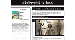 Desktop Screenshot of believeinsherlock.tumblr.com