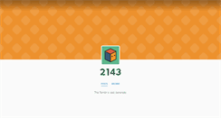 Desktop Screenshot of 2143.tumblr.com
