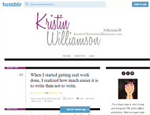 Tablet Screenshot of kristinwilliamson.tumblr.com