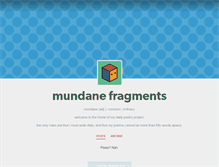 Tablet Screenshot of mundanefragments.tumblr.com