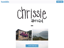 Tablet Screenshot of chrissieabroad.tumblr.com