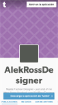 Mobile Screenshot of alekrossdesigner.tumblr.com