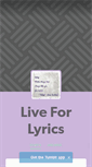 Mobile Screenshot of liveforlyrics.tumblr.com