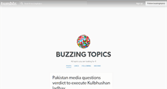 Desktop Screenshot of buzzingtopics.tumblr.com