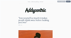 Desktop Screenshot of addycentric.tumblr.com