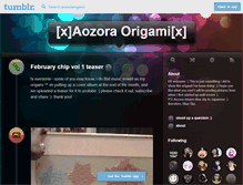 Tablet Screenshot of aozoraorigami.tumblr.com