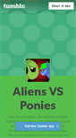 Mobile Screenshot of aliensvsponies.tumblr.com