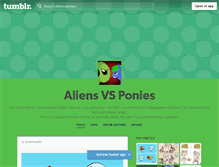 Tablet Screenshot of aliensvsponies.tumblr.com