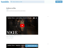 Tablet Screenshot of fashion-on-film.tumblr.com