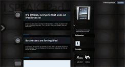 Desktop Screenshot of ispeakipad.tumblr.com