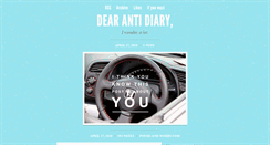 Desktop Screenshot of dearantidiary.tumblr.com