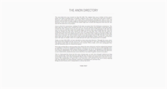 Desktop Screenshot of anon-directory.tumblr.com