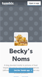 Mobile Screenshot of beckysnoms.tumblr.com