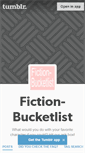 Mobile Screenshot of fiction-bucketlist.tumblr.com