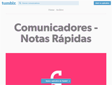 Tablet Screenshot of comunicadores.tumblr.com