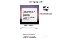 Desktop Screenshot of mcmtagalogquotes.tumblr.com