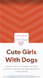 Mobile Screenshot of cutegirlswithdogs.tumblr.com