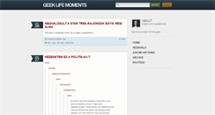 Desktop Screenshot of geeklifemoments.tumblr.com