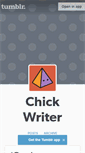 Mobile Screenshot of chickwriter.tumblr.com