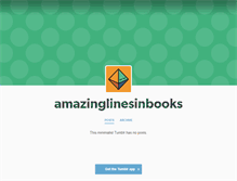 Tablet Screenshot of amazinglinesinbooks.tumblr.com
