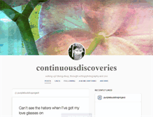 Tablet Screenshot of continuousdiscoveries.tumblr.com