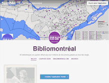 Tablet Screenshot of bibliomontreal.tumblr.com