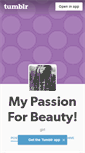Mobile Screenshot of mypassionforbeauty.tumblr.com