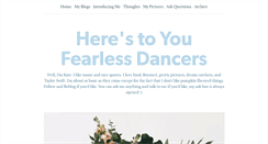 Desktop Screenshot of herestoyoufearlessdancers.tumblr.com
