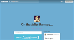 Desktop Screenshot of missramsay.tumblr.com