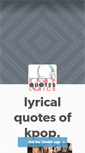 Mobile Screenshot of kpopquotesandlyrics.tumblr.com