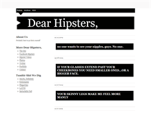 Tablet Screenshot of dearhipsters.tumblr.com