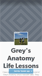 Mobile Screenshot of greysanatomylifelesson.tumblr.com