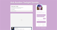 Desktop Screenshot of anothertwilightsparkle.tumblr.com