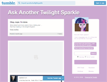 Tablet Screenshot of anothertwilightsparkle.tumblr.com