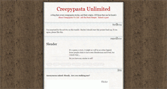 Desktop Screenshot of creepypastaunlimited.tumblr.com