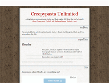 Tablet Screenshot of creepypastaunlimited.tumblr.com